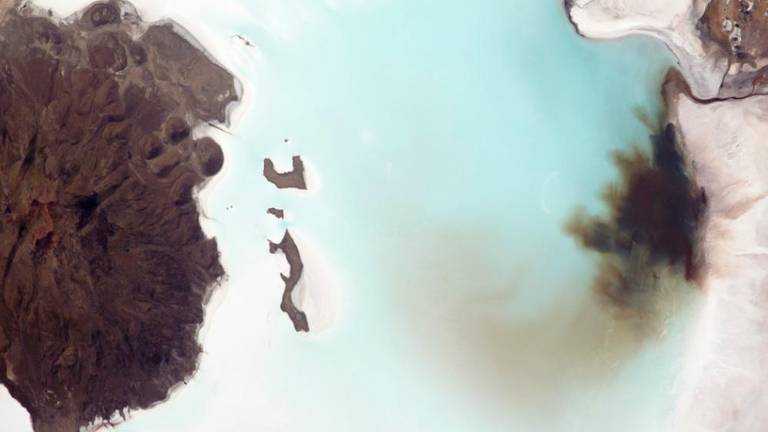 Imagen tomada desde el espacio del salar Coipasa.