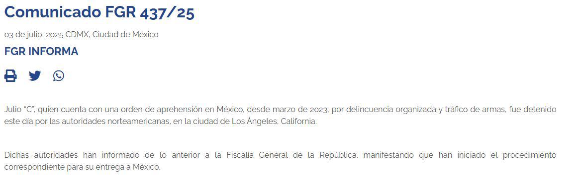 $!FGR confirma orden de aprehensión contra Julio César Chávez Jr. por delincuencia organizada