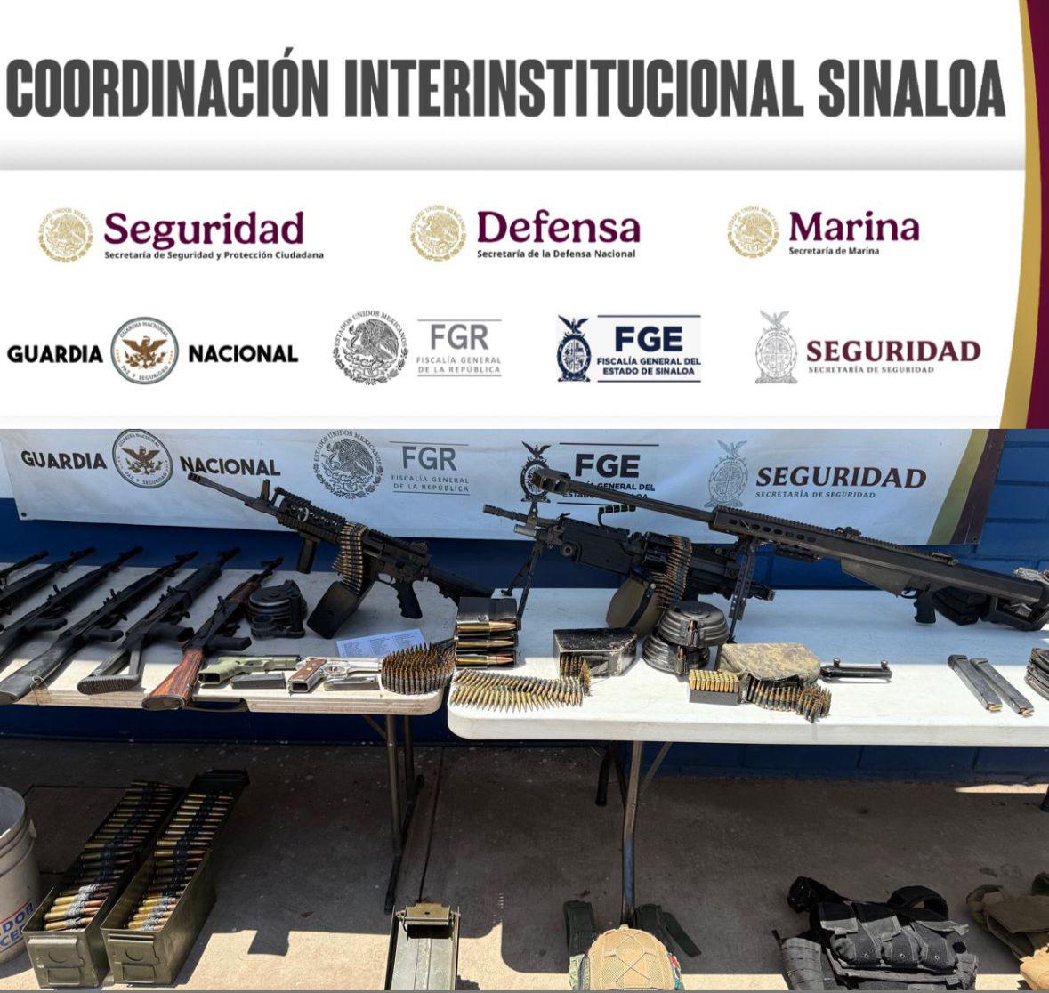 $!Tres detenidos y arsenal asegurado tras agresión a militares en la carretera Culiacán-Navolato