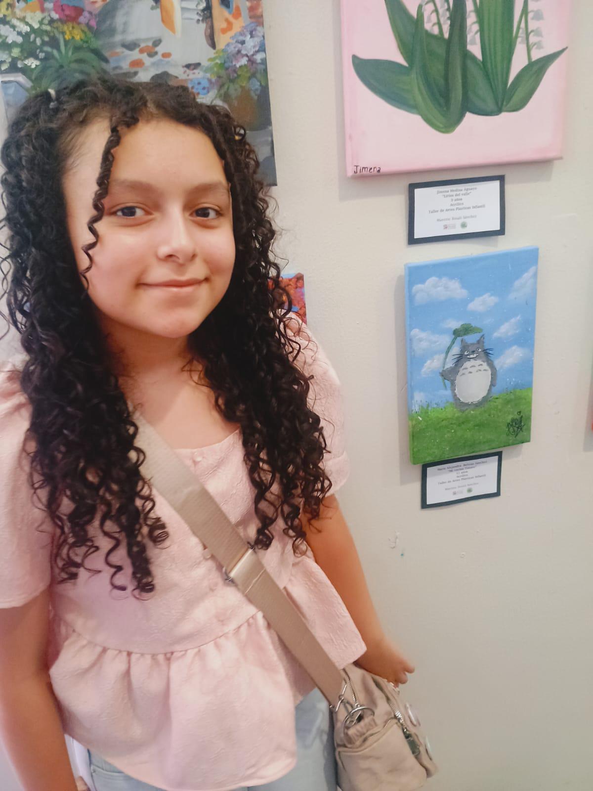 $!Alejandra Beltrán pintó a ‘Totoro’ personaje de una de las películas de Ghibli.