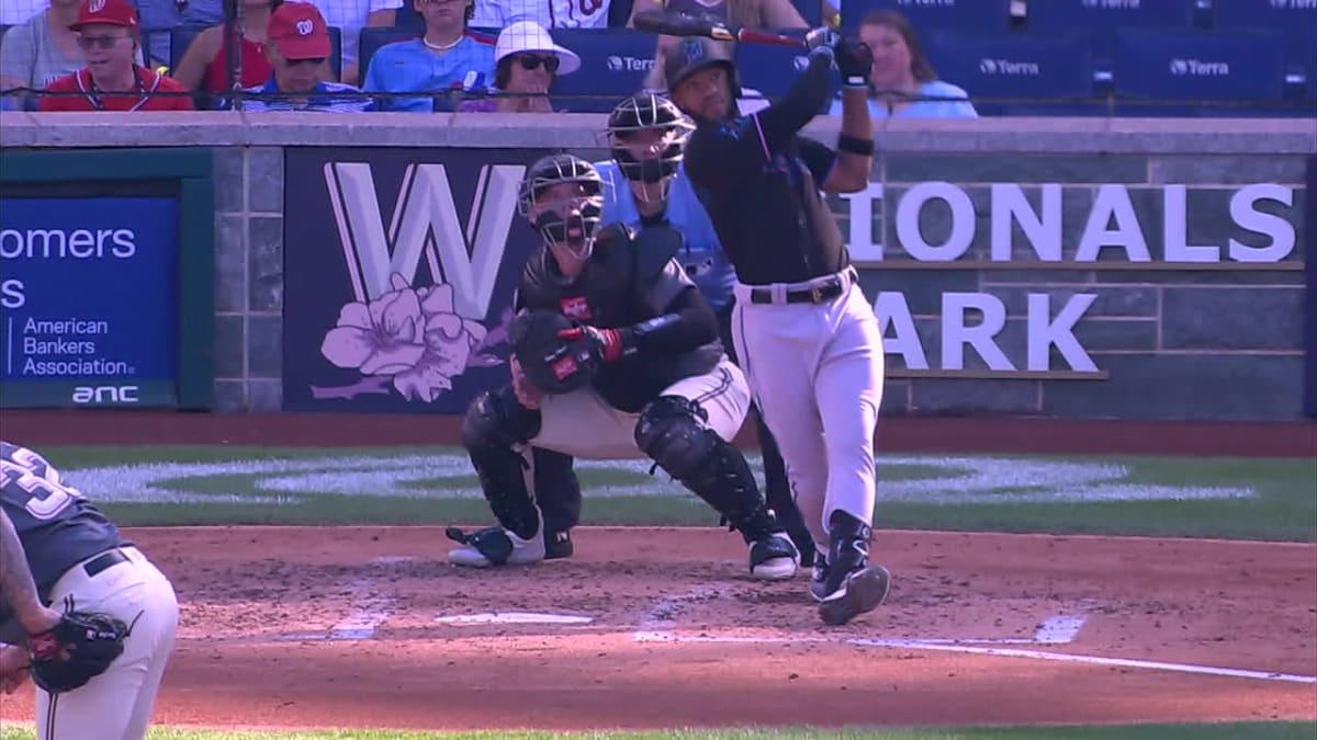$!Burger suena dos HR y Marlins vencen por paliza a Nacionales