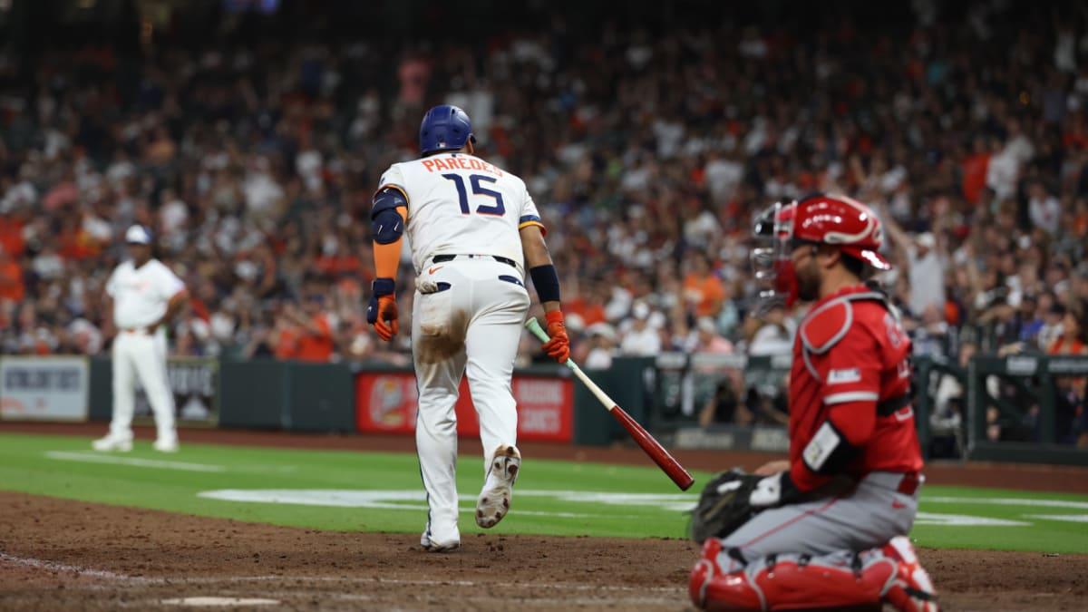 $!Isaac Paredes conecta su primer jonrón con Astros