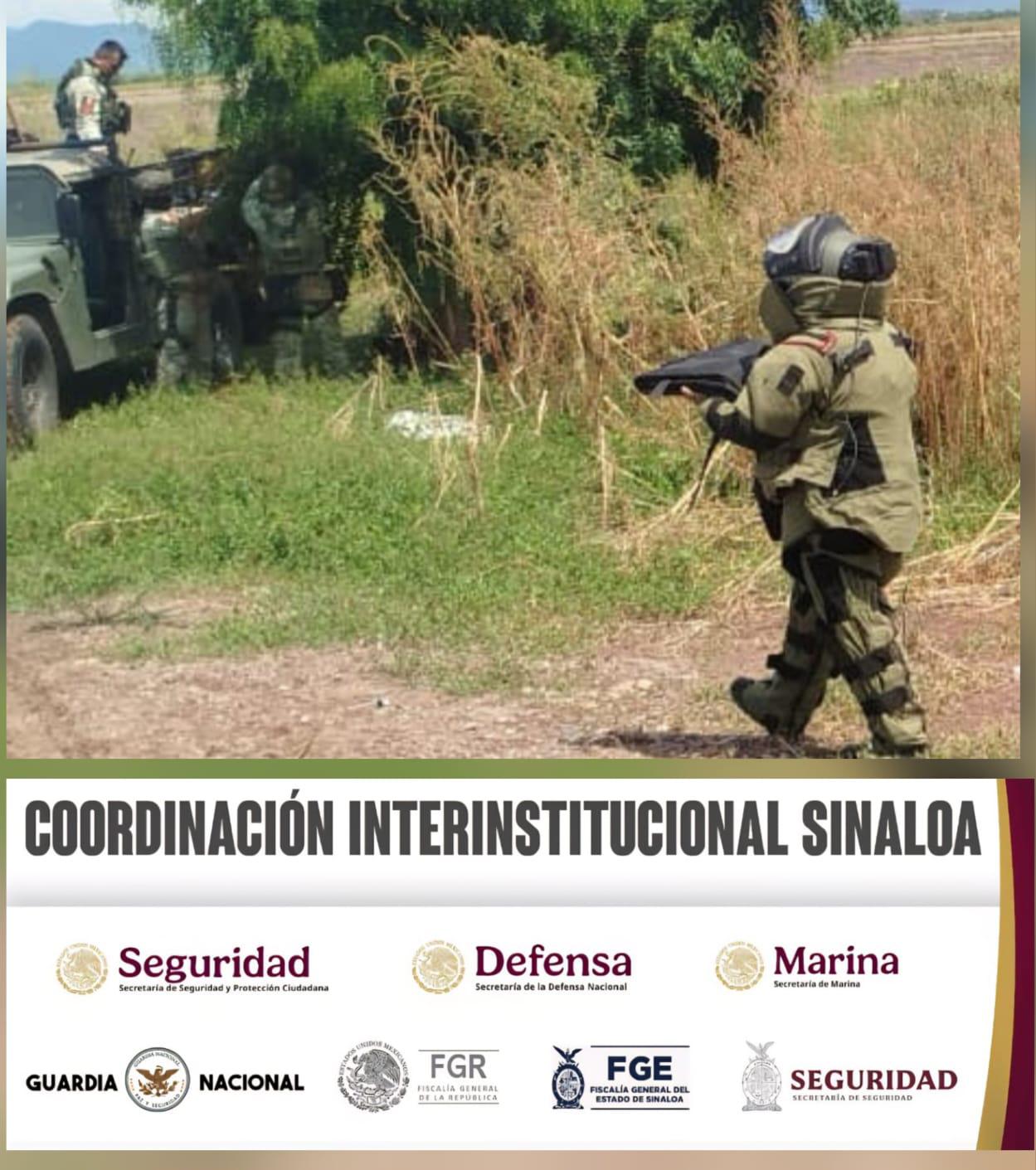 $!Ejército asegura vehículos y explosivos en El Tamarindo y Culiacancito