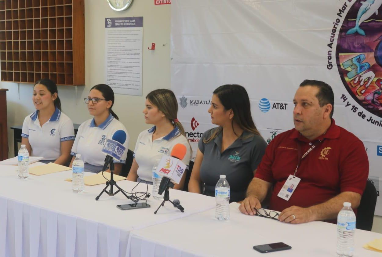$!Alumnas del CBTIS 51 presentan el Cuarto Simposio Gran Acuario Mar de Cortés