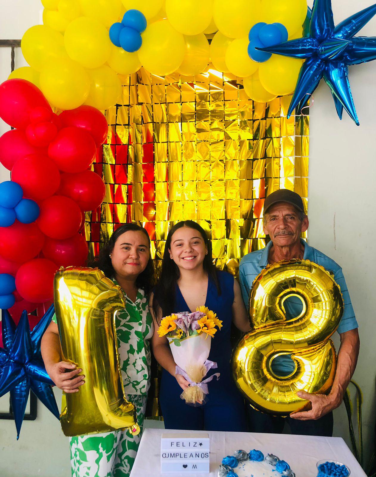 $!Melissa con sus papás Noelia Aguilar y José Martín Huerta Delgado.