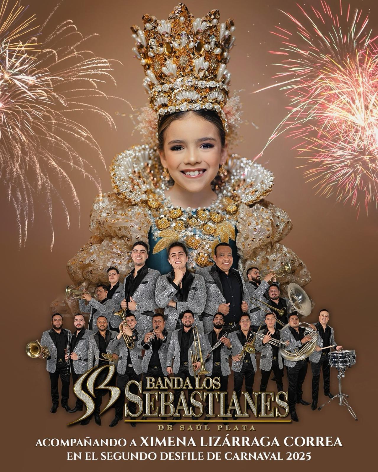 $!Banda Los Sebastianes acompañará a Ximena Lizárraga en segundo desfile de Carnaval