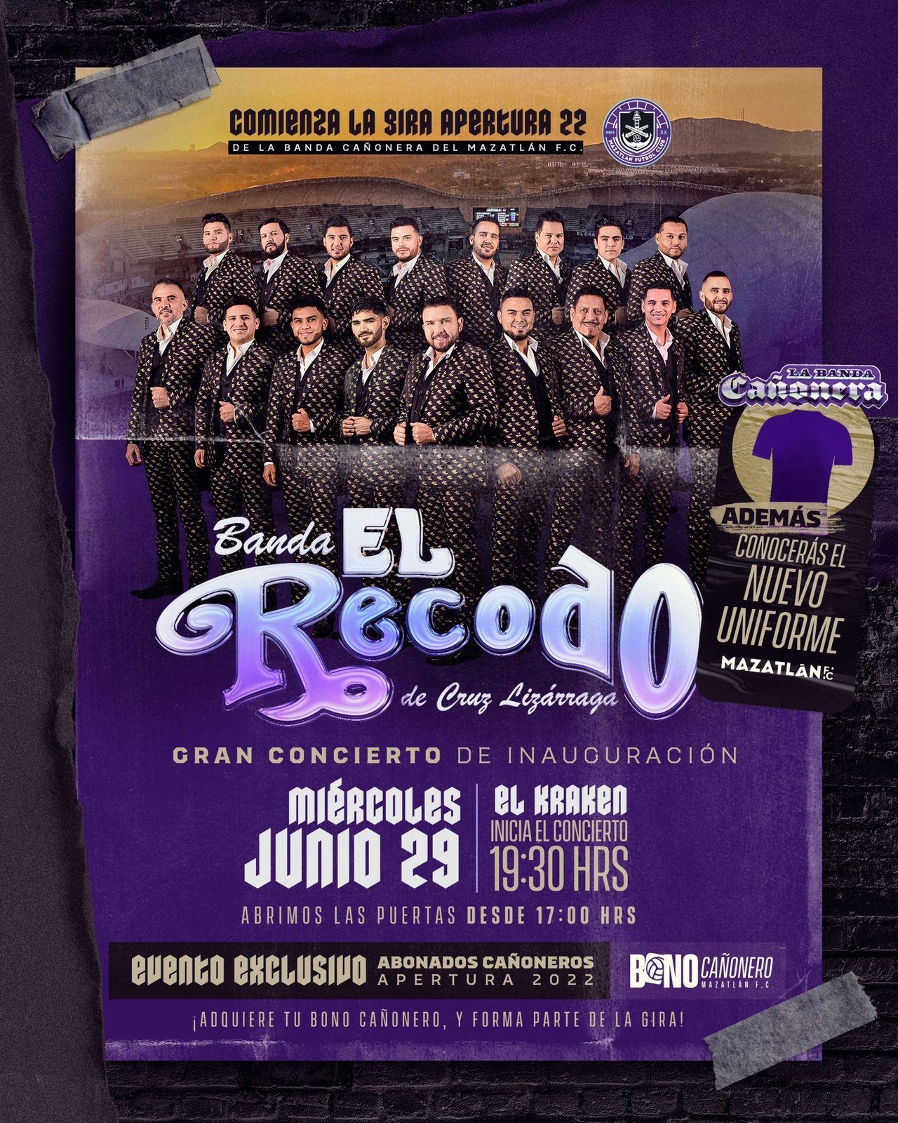 $!Mazatlán FC presentará su nuevo jersey con un concierto de la Banda El Recodo