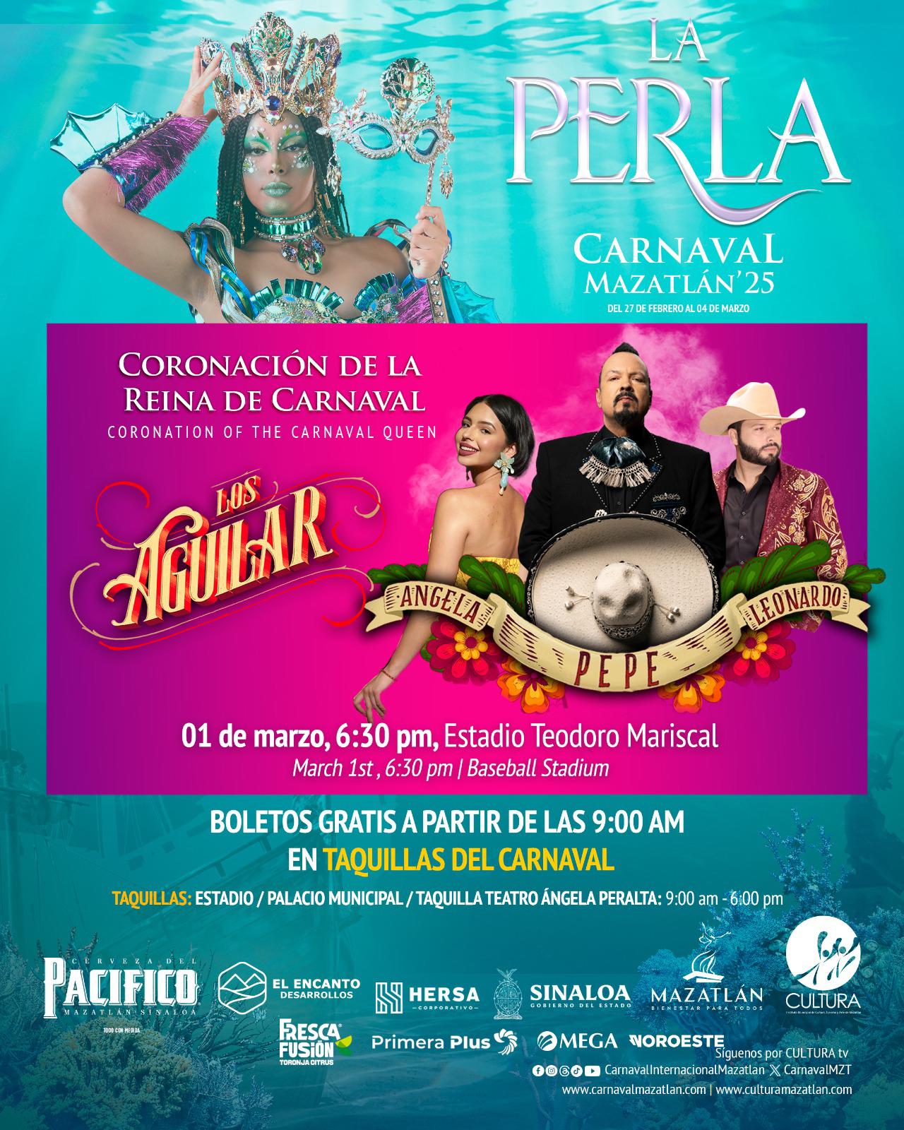 $!Llegarán Los Aguilar y 90’s Pop Tour como suplentes para el Carnaval de Mazatlán; entradas serán gratuitas