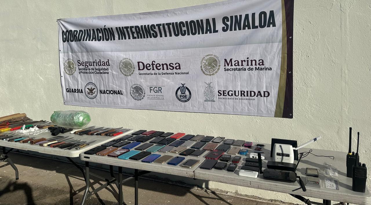 $!Vuelven a asegurar módems, celulares y armas en el Penal de Aguaruto