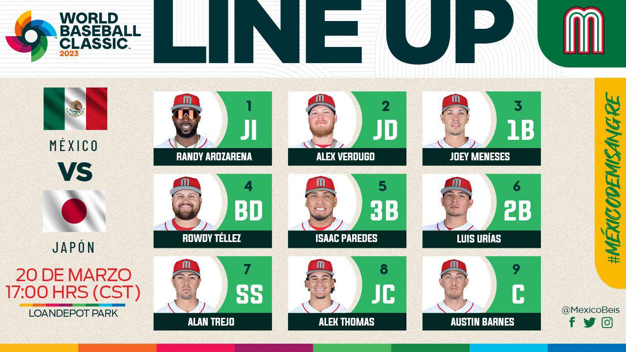 $!México repite line up para medirse a Japón por un boleto para la final del Clásico