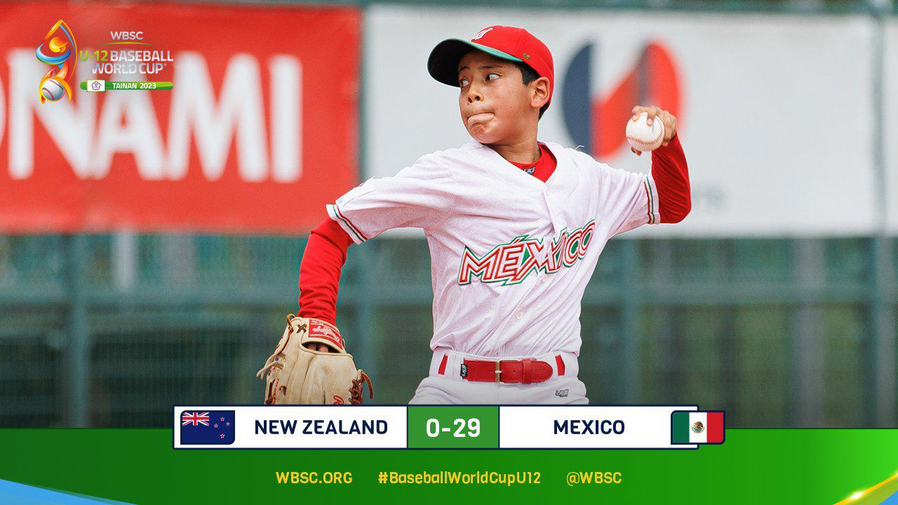 $!¡Con poder sinaloense! México apalea 29-0 a Nueva Zelanda en Mundial Sub 12