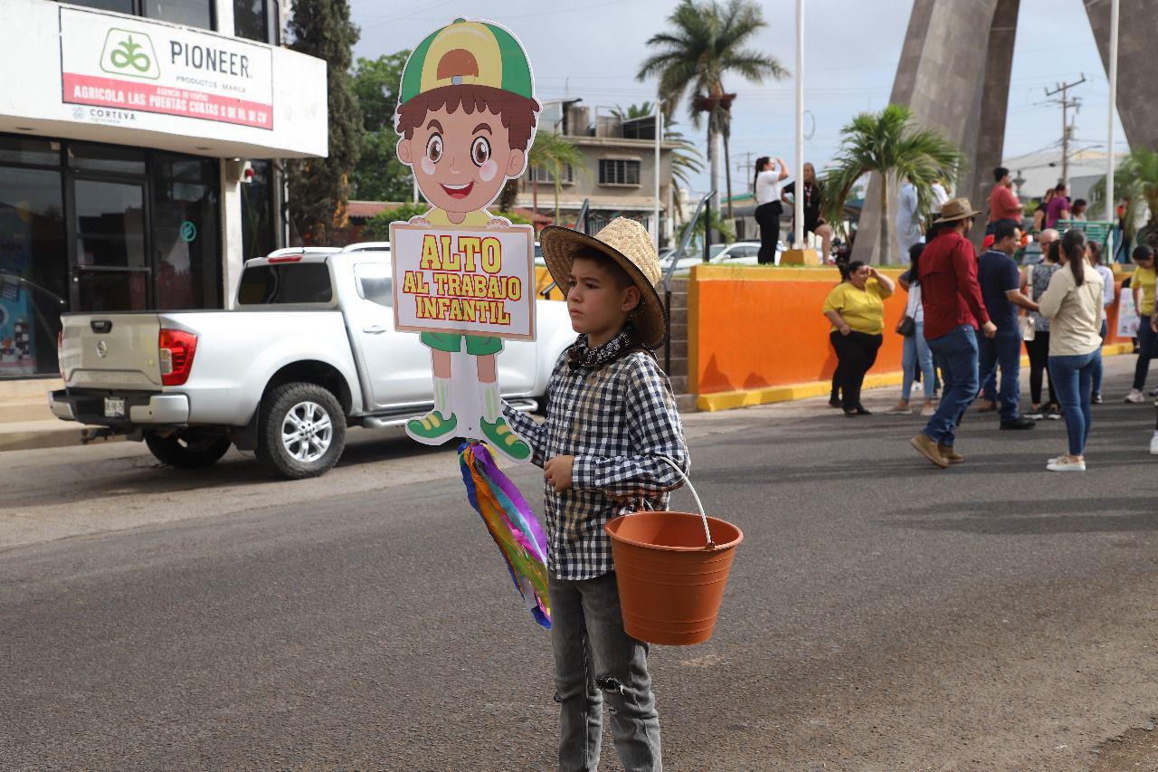 $!Marchan contra el trabajo infantil en Elota