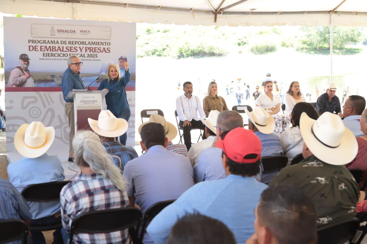 $!Inician en Presa Picachos Programa de Repoblamiento de Embalses y Presas en Sinaloa