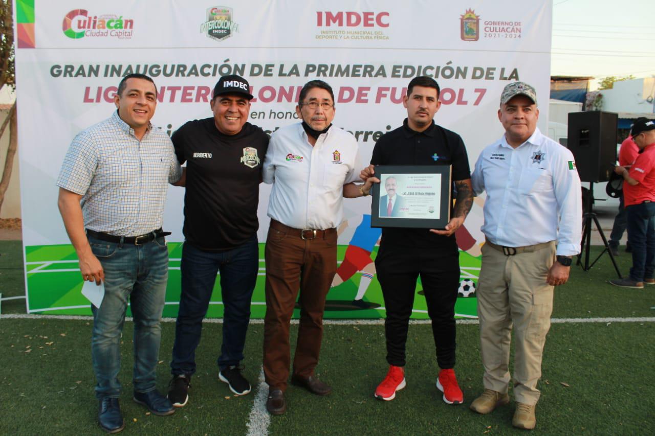 $!Inauguran Liga Intercolonial de Futbol 7, en Culiacán