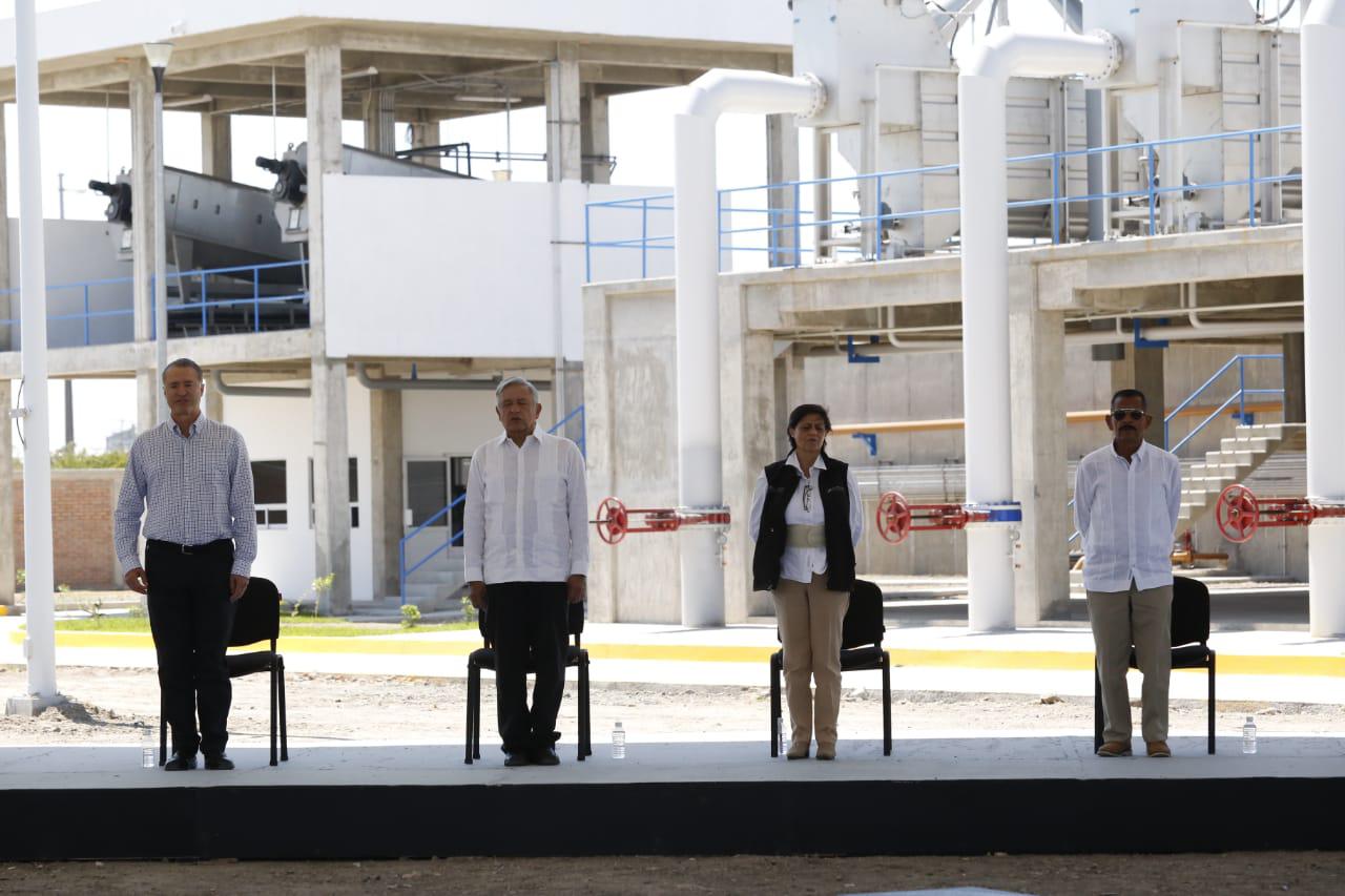 $!Inaugura AMLO plantas tratadoras de aguas residuales en Mazatlán