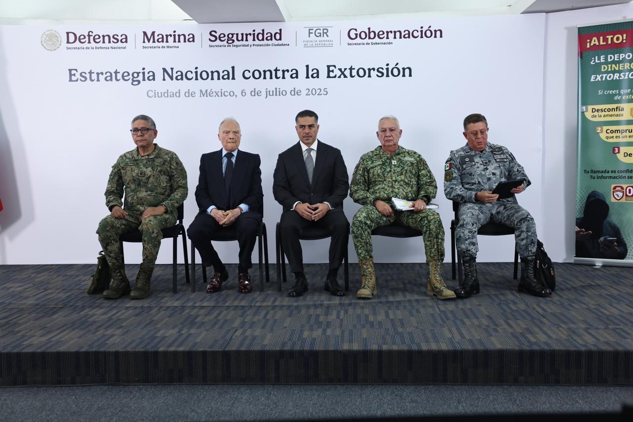 $!Gabinete de Seguridad anuncia estrategia contra la extorsión; contempla congelamiento de cuentas, bloqueo de líneas y operativos