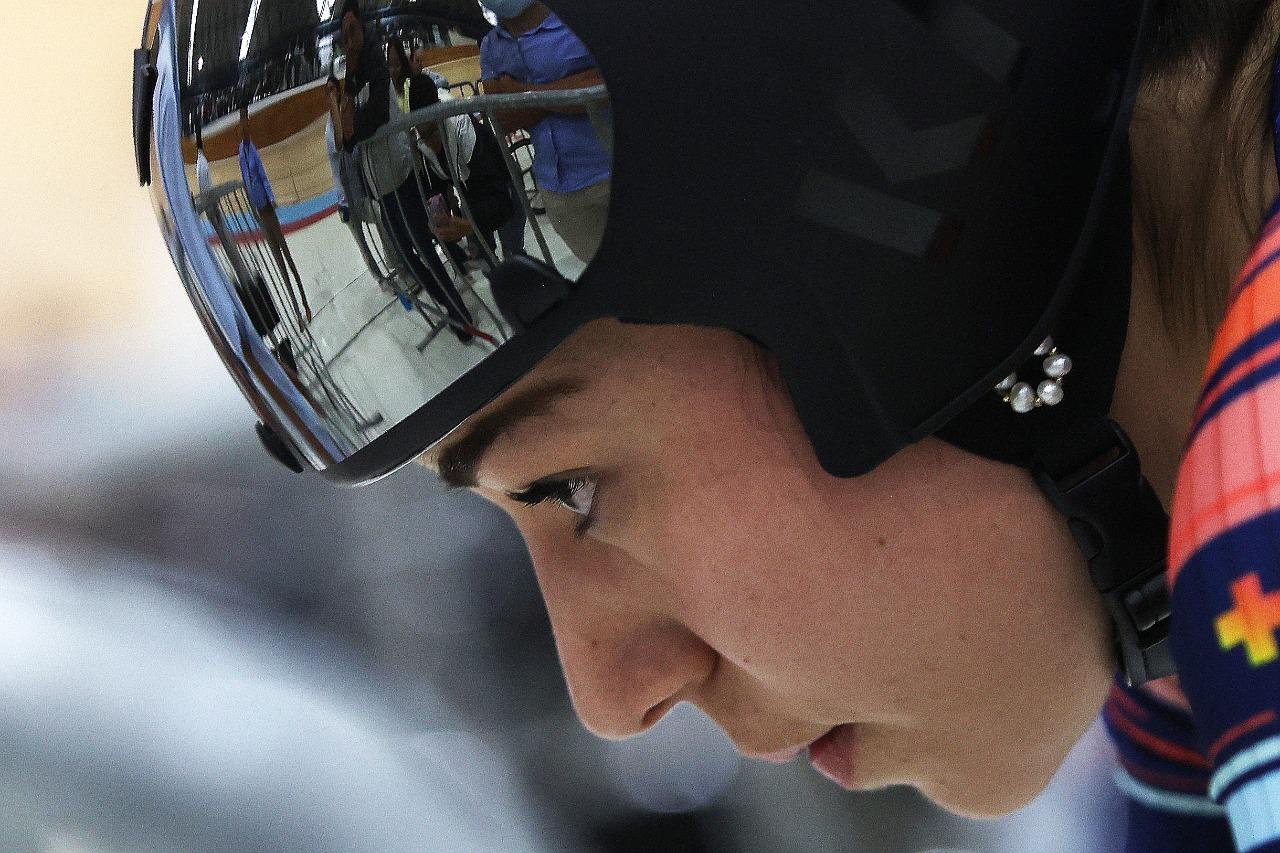 $!Luz Daniela Gaxiola se impone en velocidad 500 metros del Nacional de Pista 2022