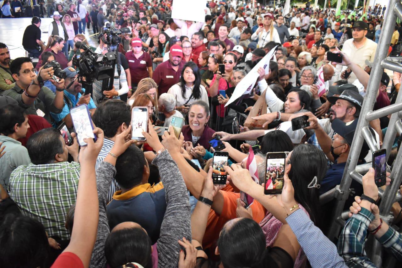 $!Desde Navolato, Claudia Sheinbaum promete tren de pasajeros para Sinaloa
