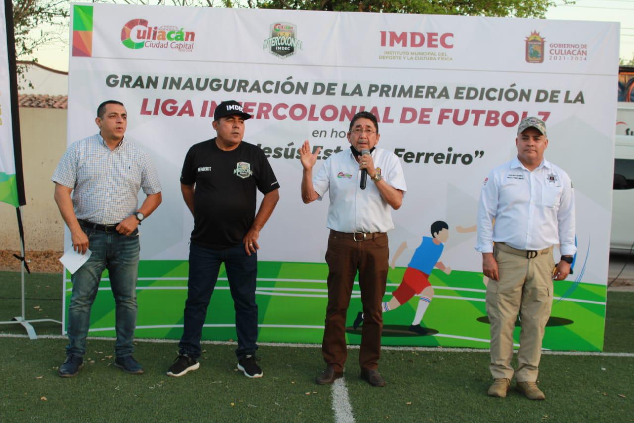 $!Inauguran Liga Intercolonial de Futbol 7, en Culiacán