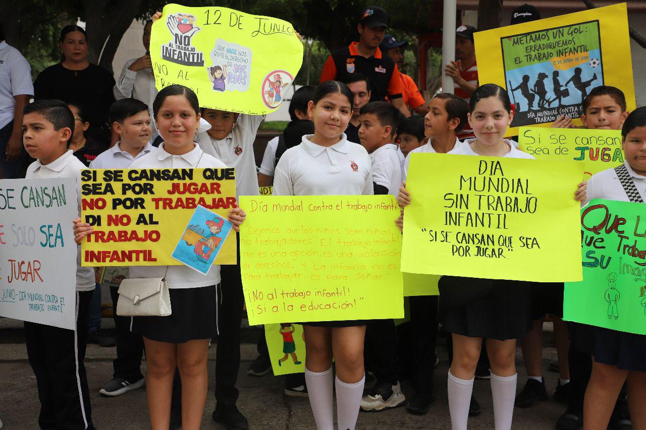 $!Marchan contra el trabajo infantil en Elota