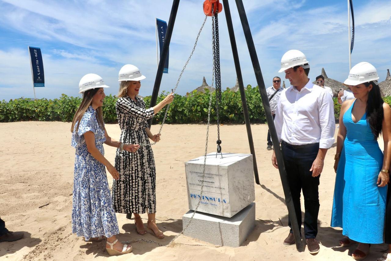 $!Colocan primera piedra de Península Mazatlán Torre 200