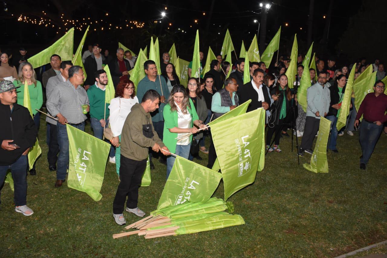 $!Arrancan campaña Valdés Palazuelos y Ramos Carbajal para el Senado de la República por el PVEM