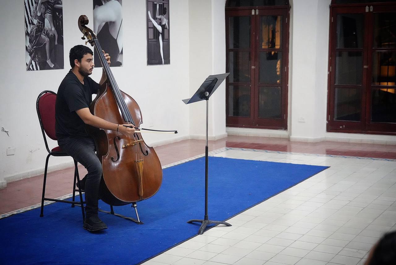 $!Alumnos de Nivel Técnico y Licenciatura de contrabajo participaron en el concierto.