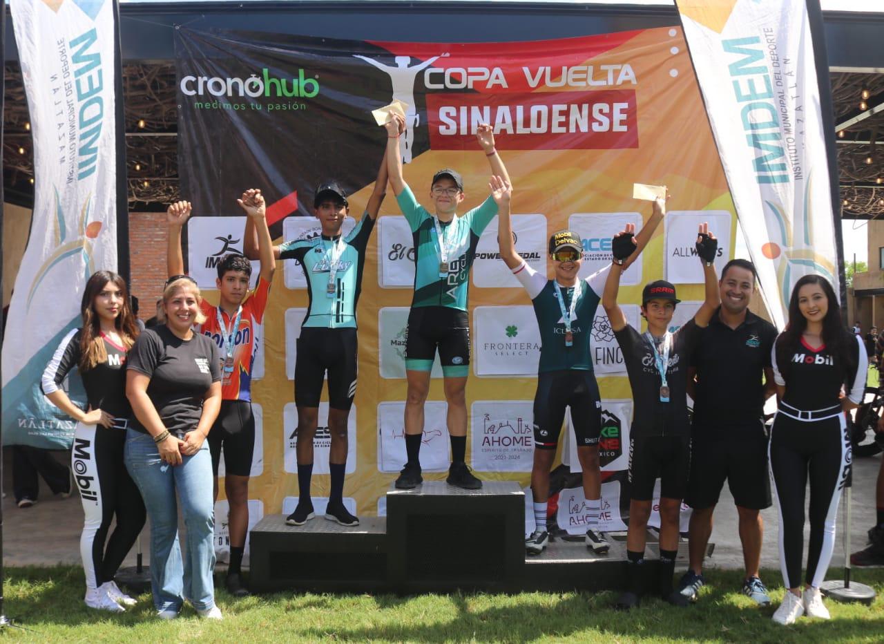 $!Dominan Roberto Méndez, de Ormuz, y Gabriela Couret, de Power Pedal, cuarta etapa de la Copa Vuelta Sinaloense 2022