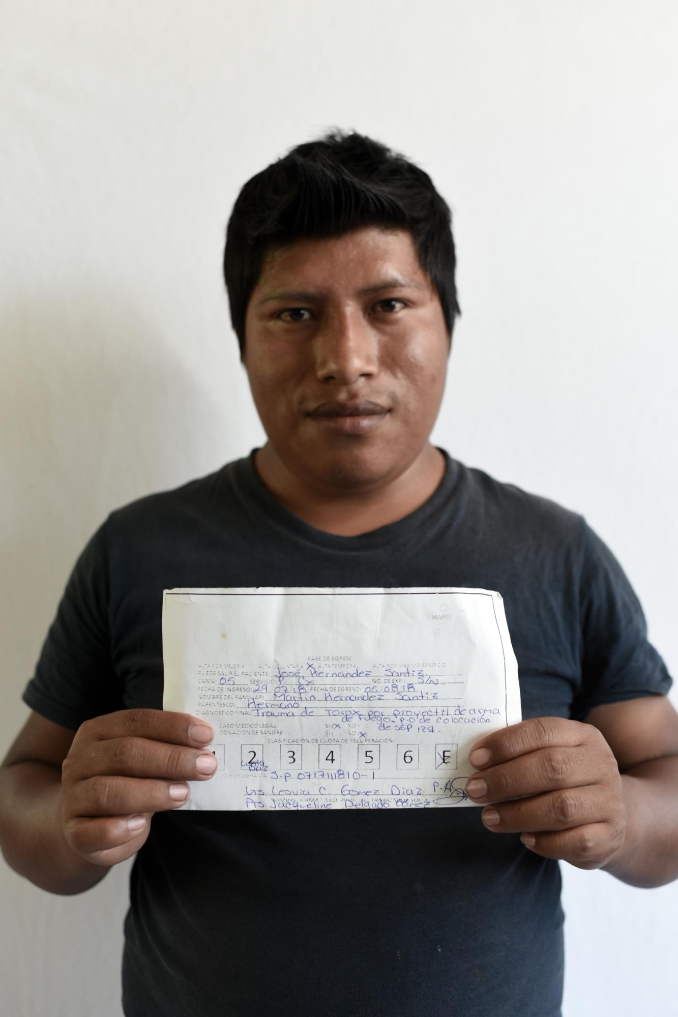 $!José Sántiz. herido de bala mientras se encontraba trabajando en su