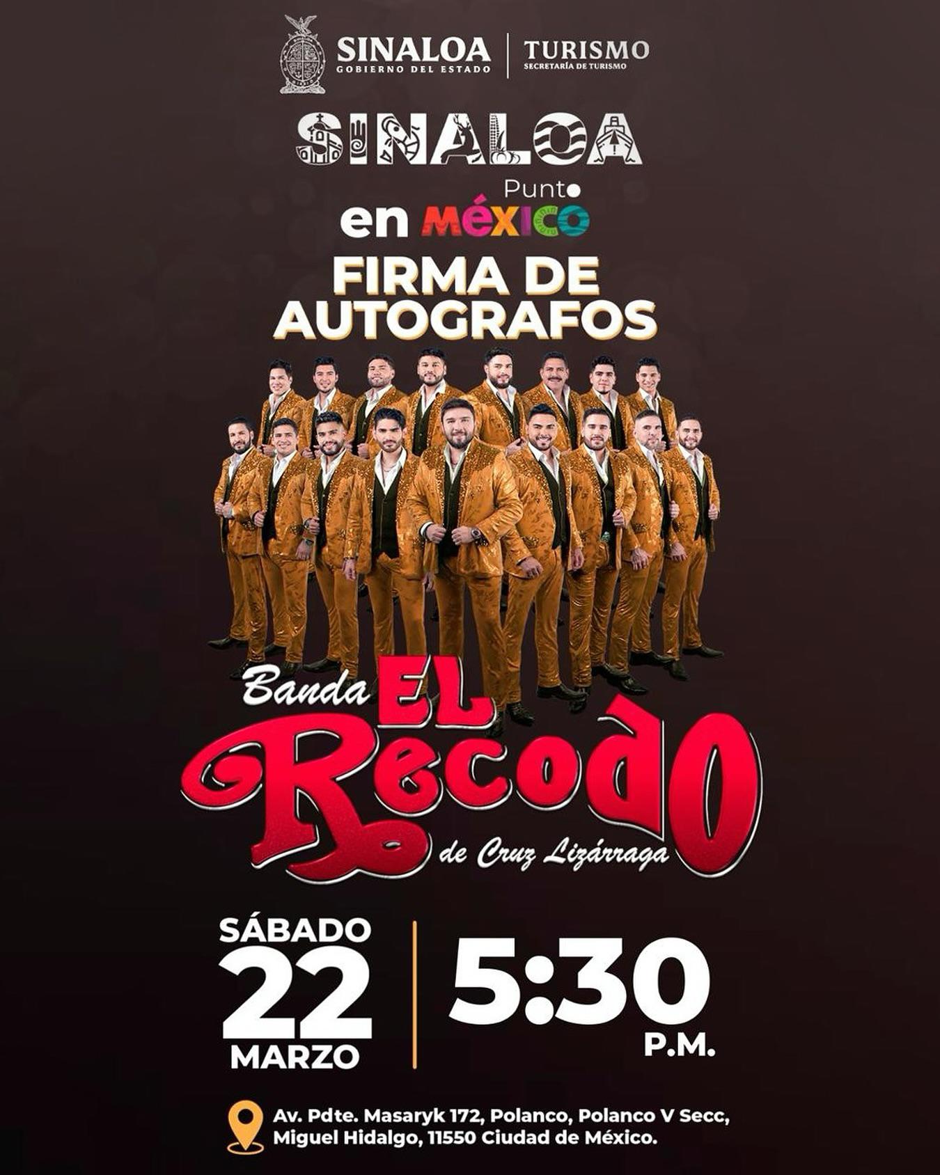 $!Realizará Banda El Recodo firma de autógrafos en ‘Punto México’