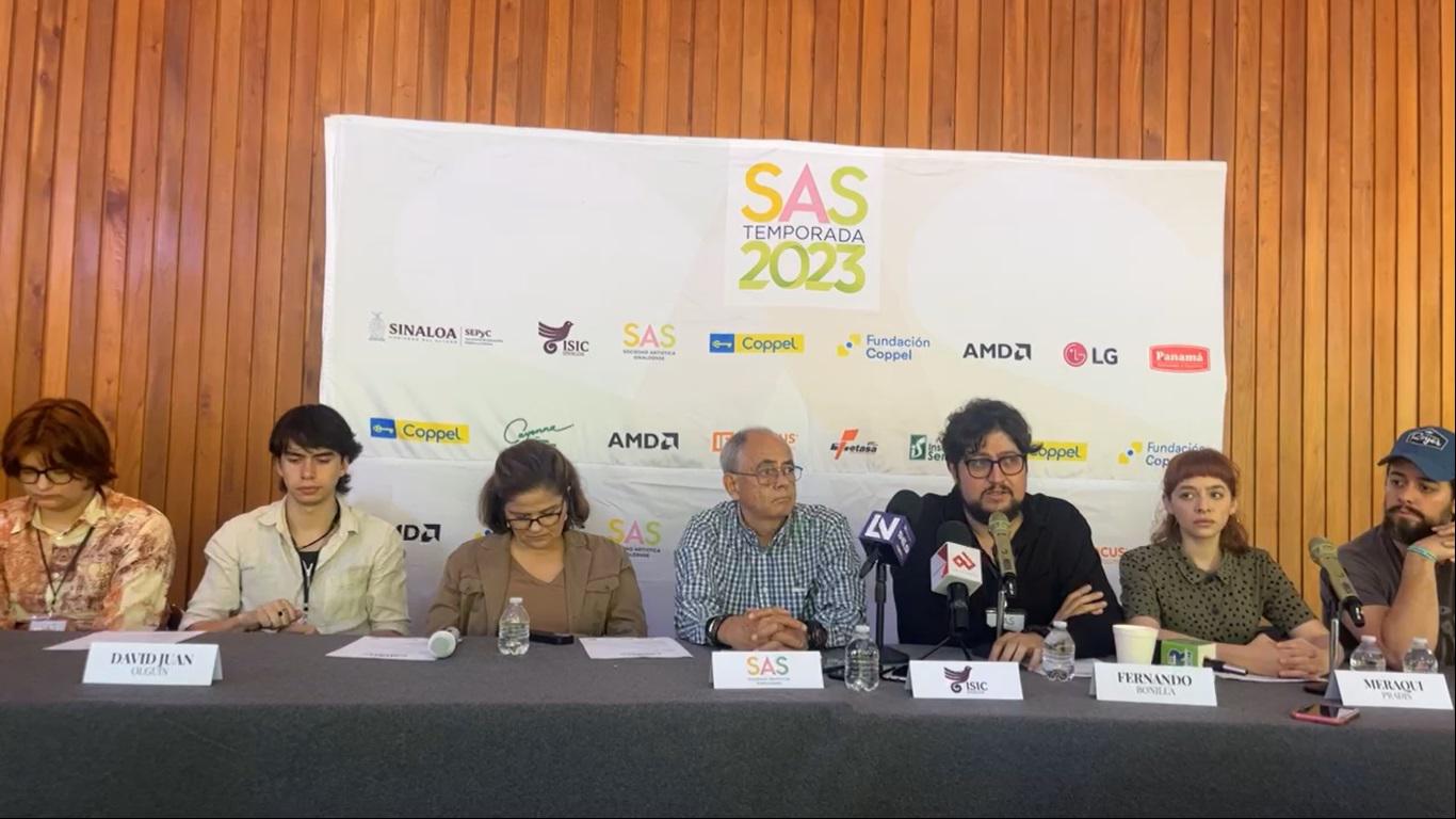 $!Elenco de la obra durante la conferencia de prensa.