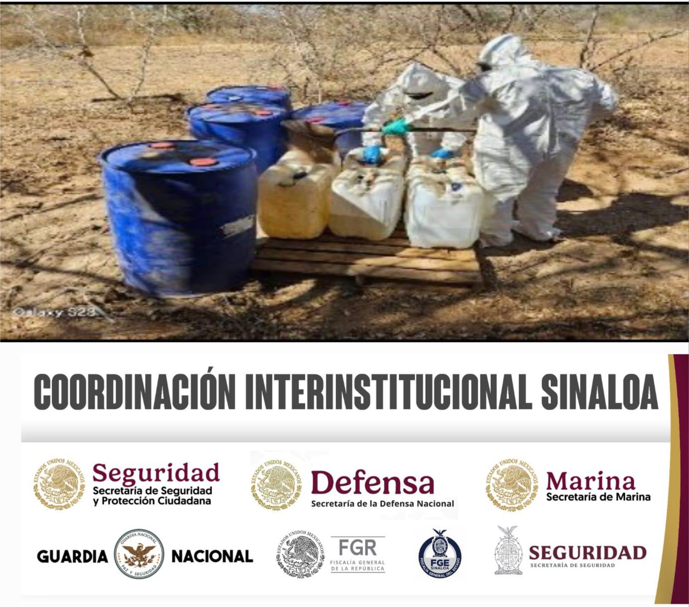 $!Aseguran 11 laboratorios para la elaboración de drogas en Sinaloa