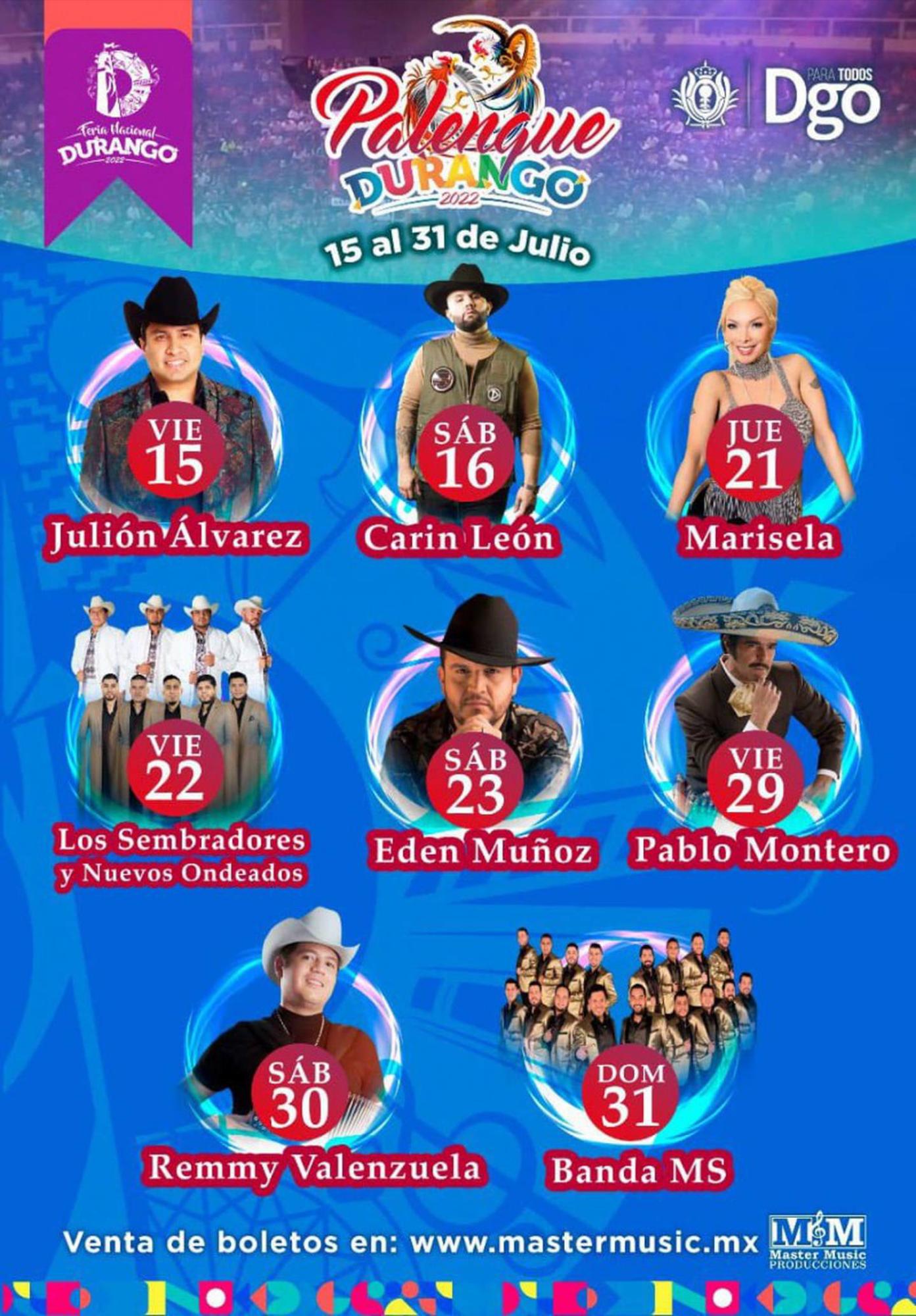 $!Abren Los Aguilar la tradicional Feria Nacional de Durango 2022