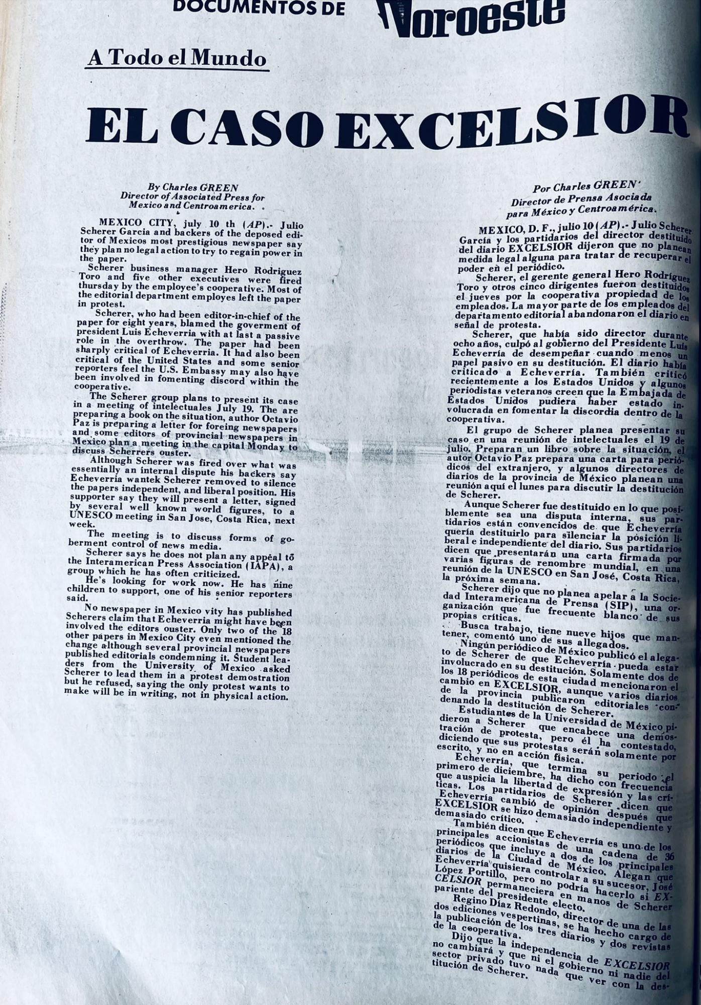 $!Así fue el golpe a Excélsior con Echeverría en 1976