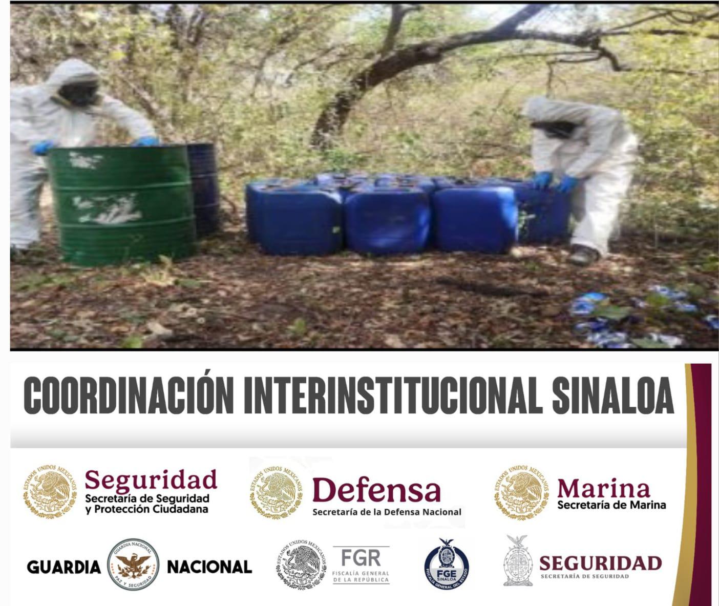 $!Aseguran 11 laboratorios para la elaboración de drogas en Sinaloa