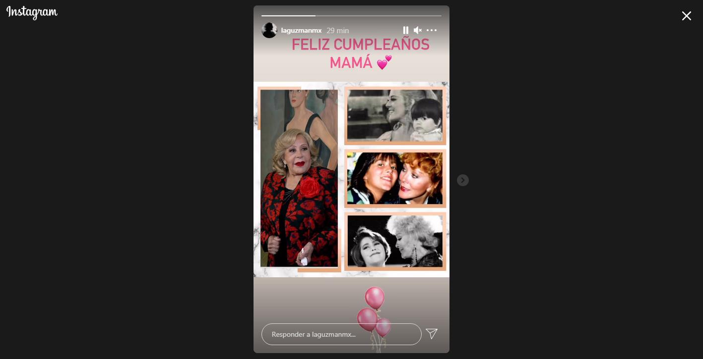 $!Alejandra Guzmán la felicitó desde su cuenta de Instagram.