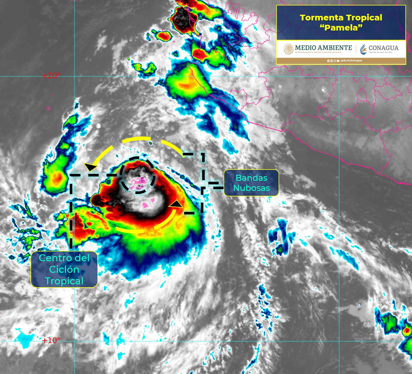$!Se registran lluvias en el sur de Sinaloa a causa de la tormenta Pamela