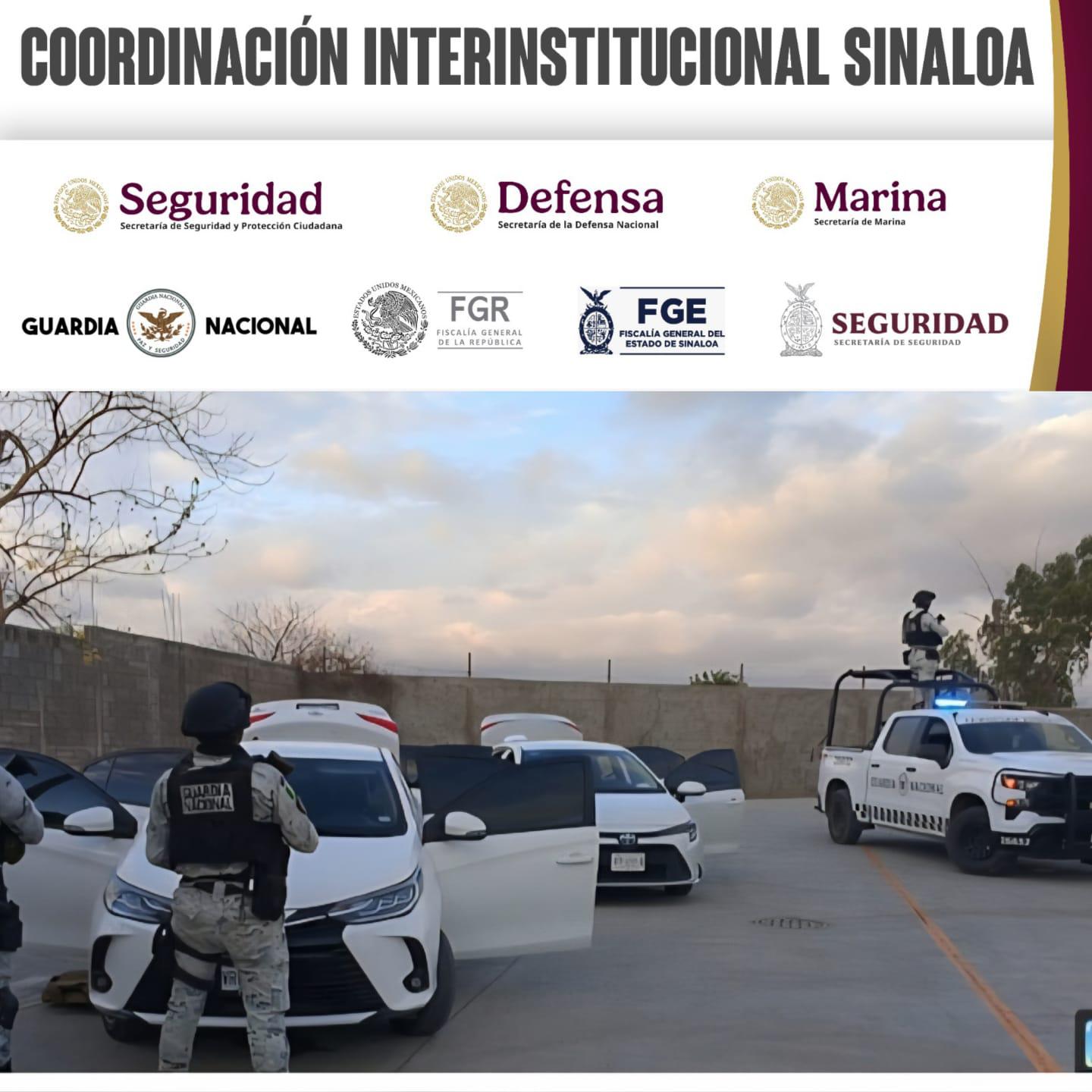 $!Recuperan dos vehículos robados y aseguran armas de fuego y equipo táctico en Culiacán