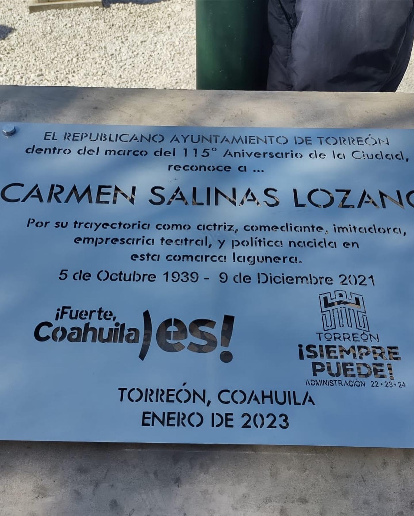$!Inauguran Montserrat Oliver y Yolanda Andrade la plaza ‘Carmen Salinas’