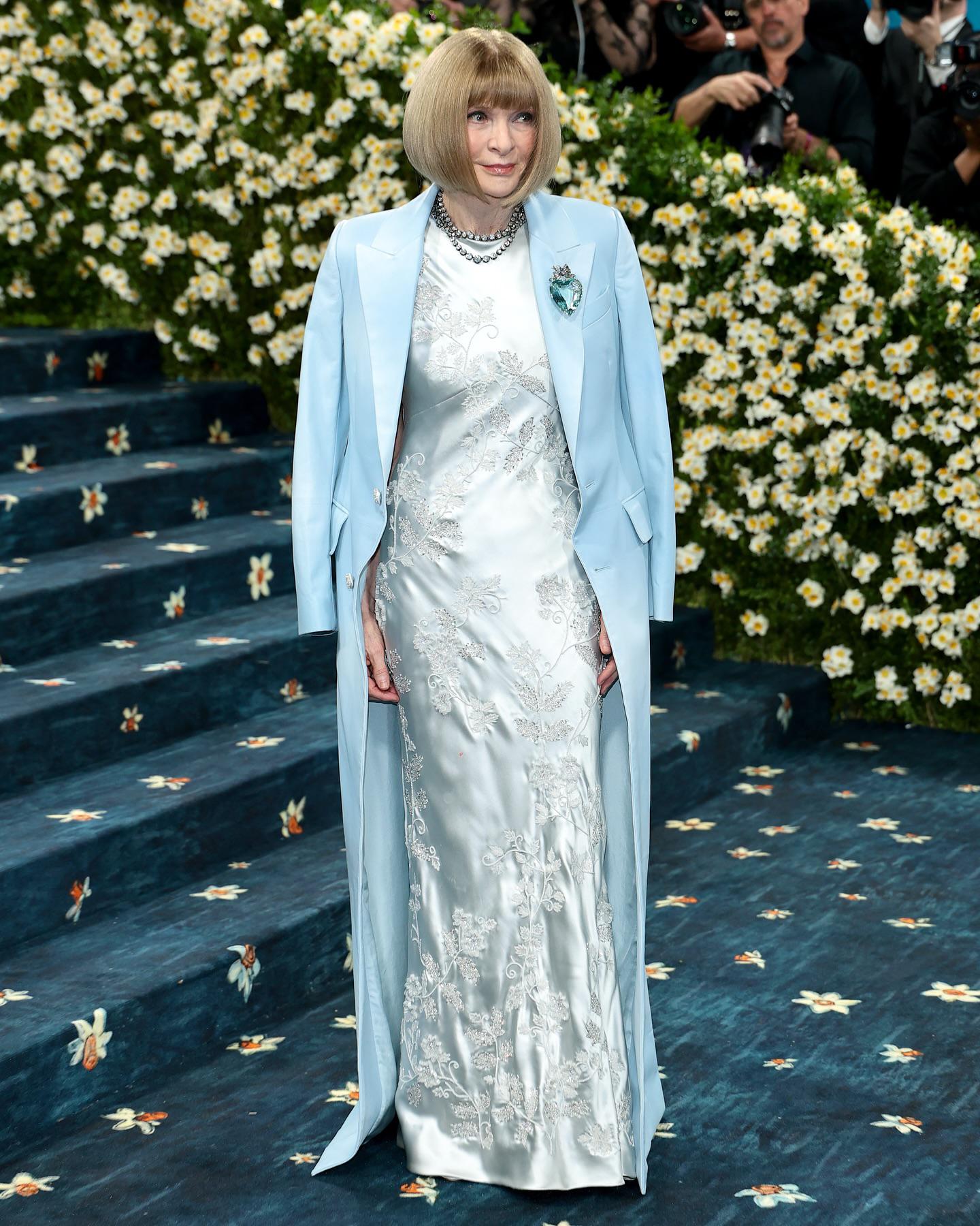 $!Anna Wintour, editora en jefe de Vogue y co presidenta de la Gala del Met.
