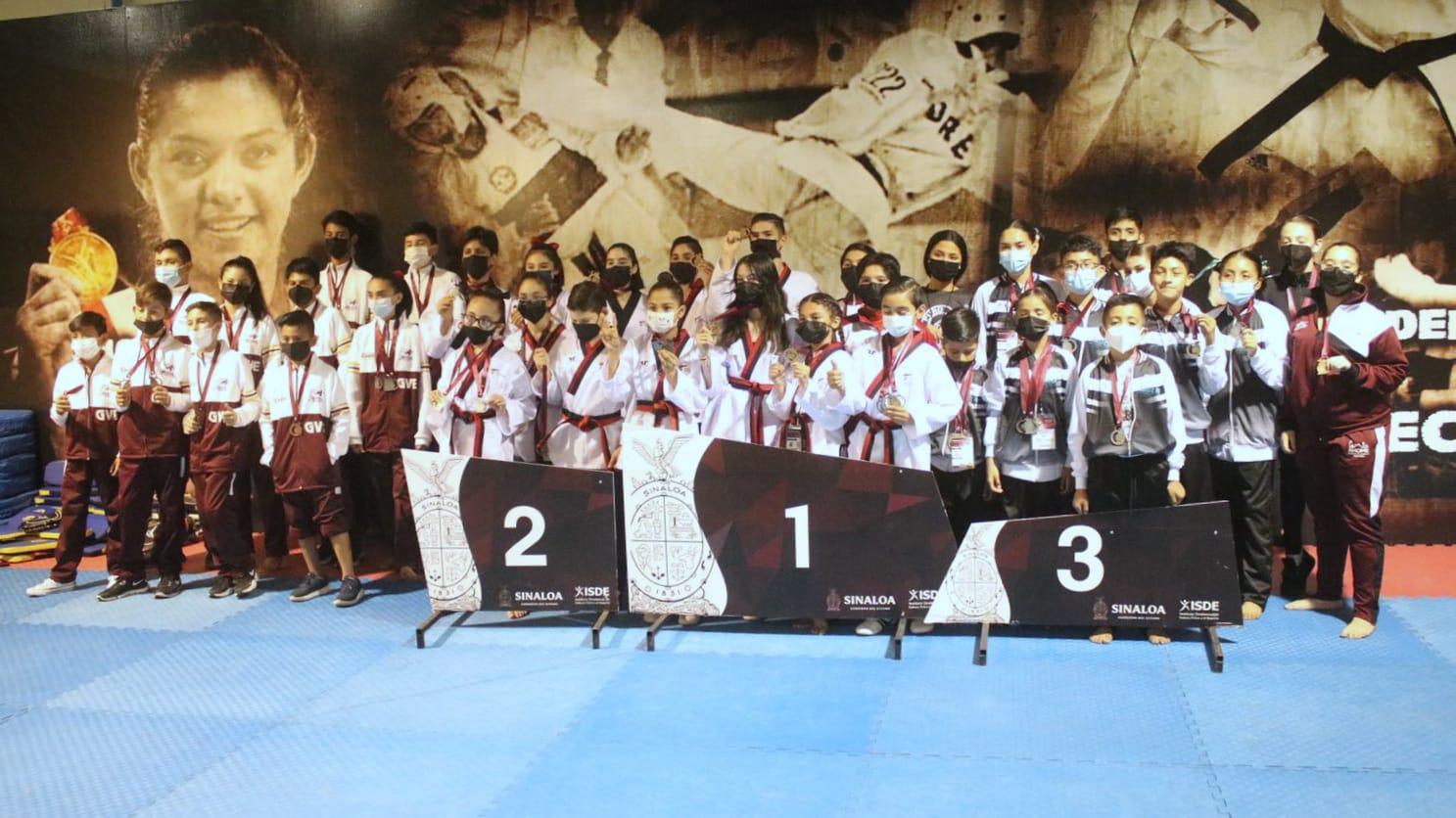$!Mazatlán se cuelga cinco oros en Estatal de taekwondo de los Juegos Conade
