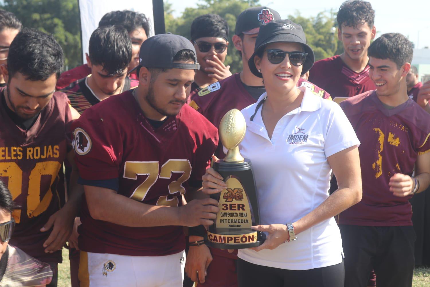 $!¡Grítenlo! Pieles Rojas de Mazatlán es bicampeón del Campeonato Arena Lexfa
