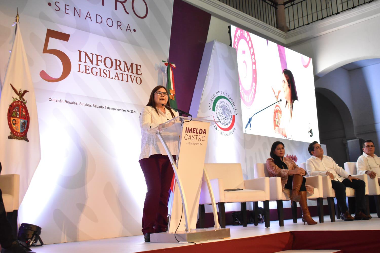 $!Imelda Castro destaca en quinto informe reducción de edad necesaria para ocupar cargos públicos