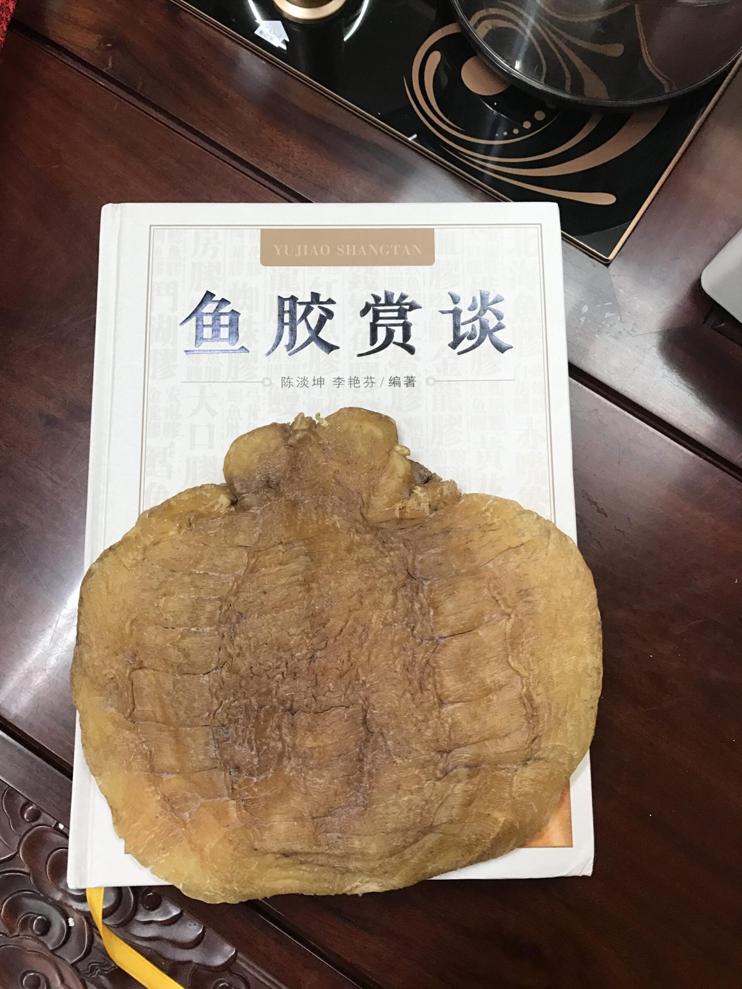 $!Una vejiga natatoria de totoaba desecada.