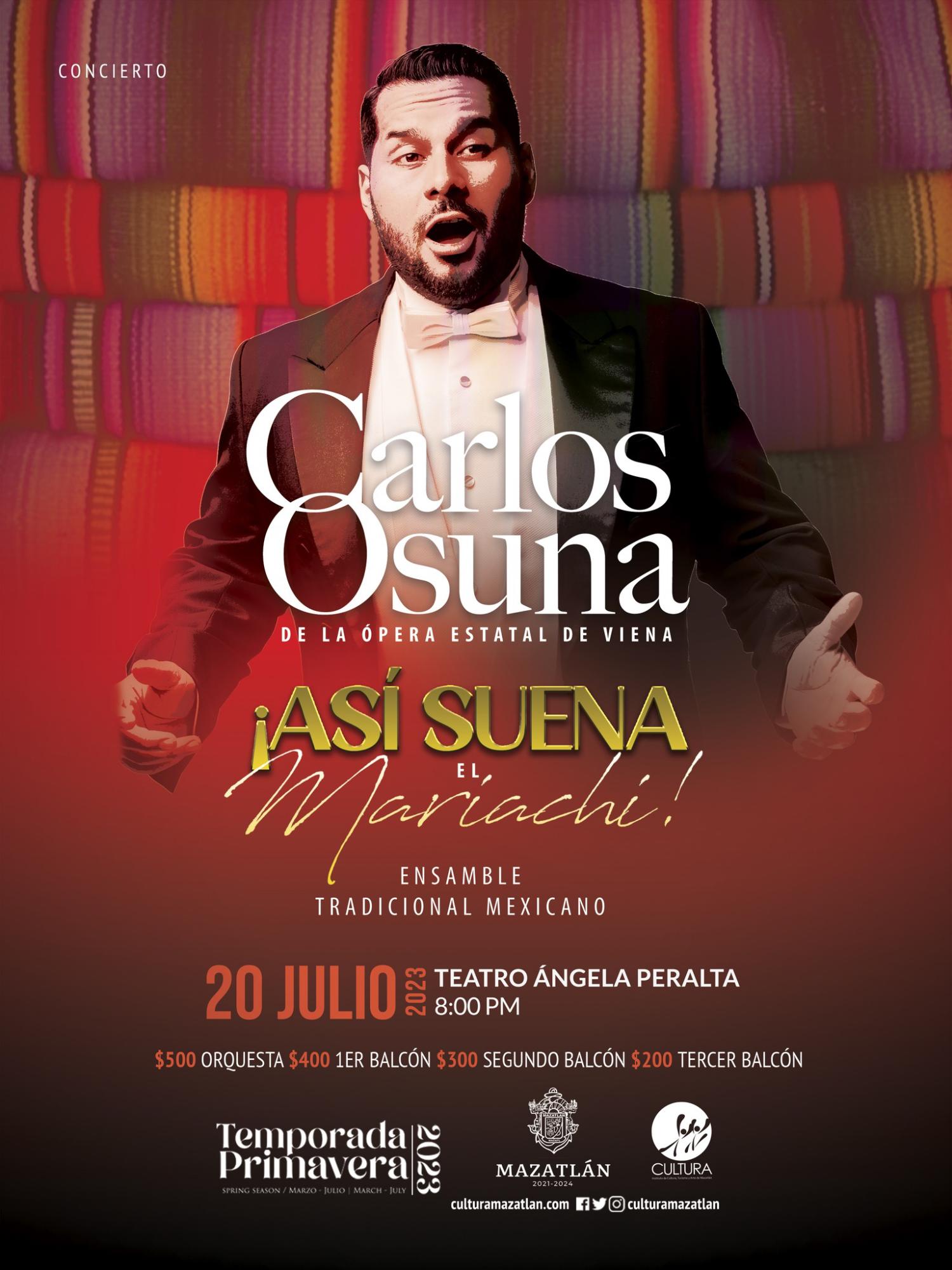 $!Los boletos ya están a la venta en las taquillas del Teatro Ángela Peralta y de manera digital.