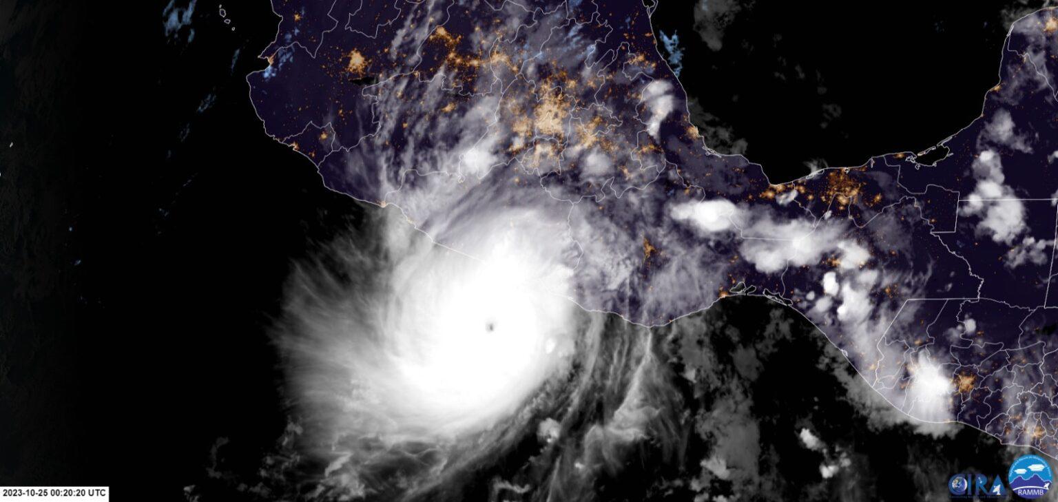 $!Imagen satelital del día 24 de octubre a las 6:24 pm.