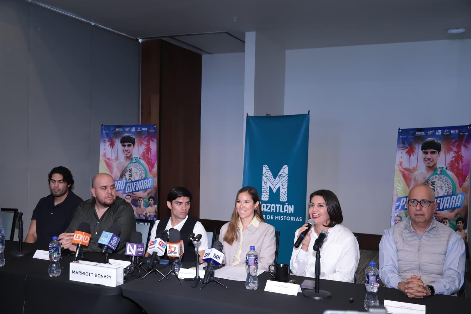 $!Oficializan función de boxeo que encabezará Pedro Guevara en Mazatlán