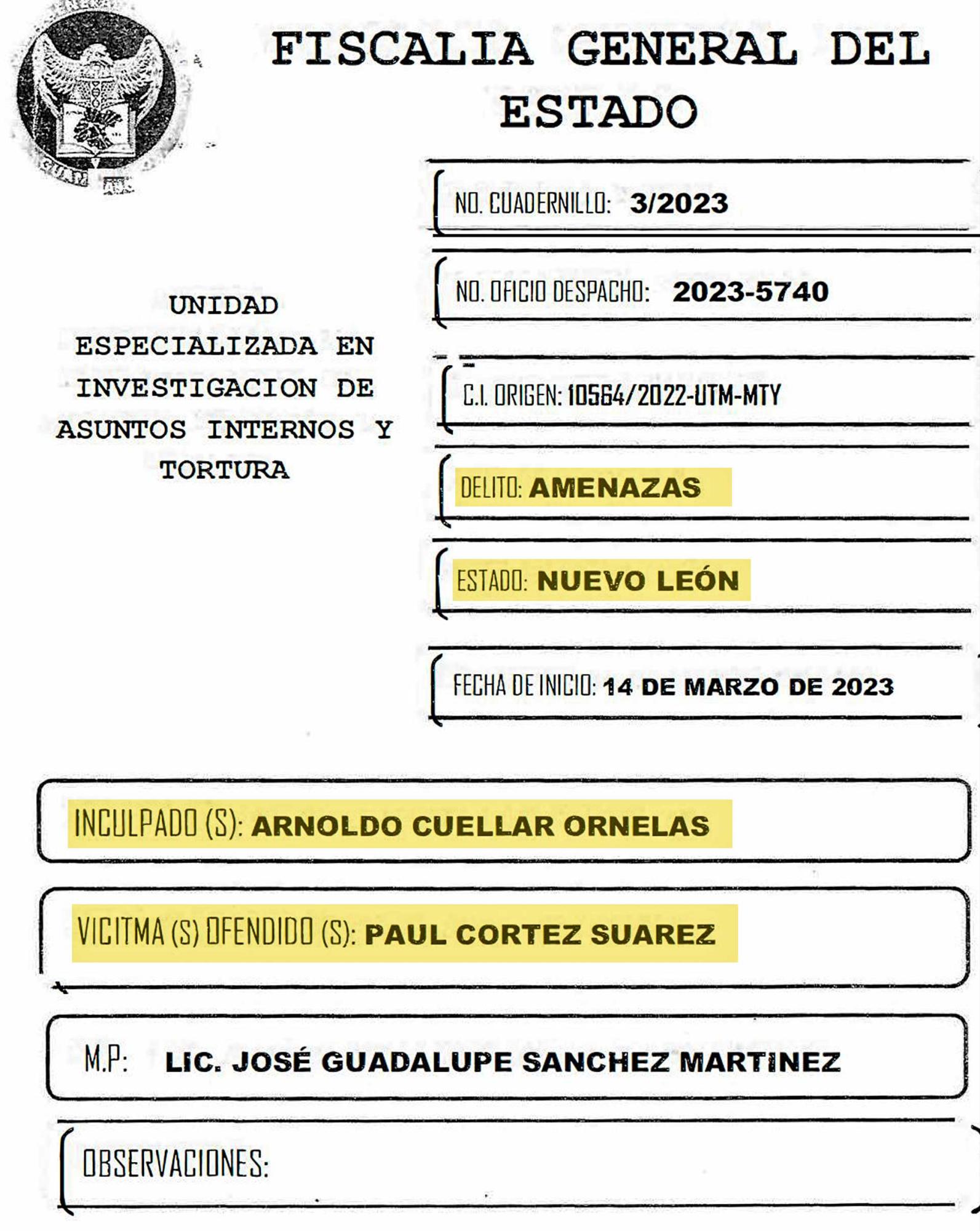 $!Zamarripa frena denuncias de periodistas, pero acelera investigación contra editor de PopLab