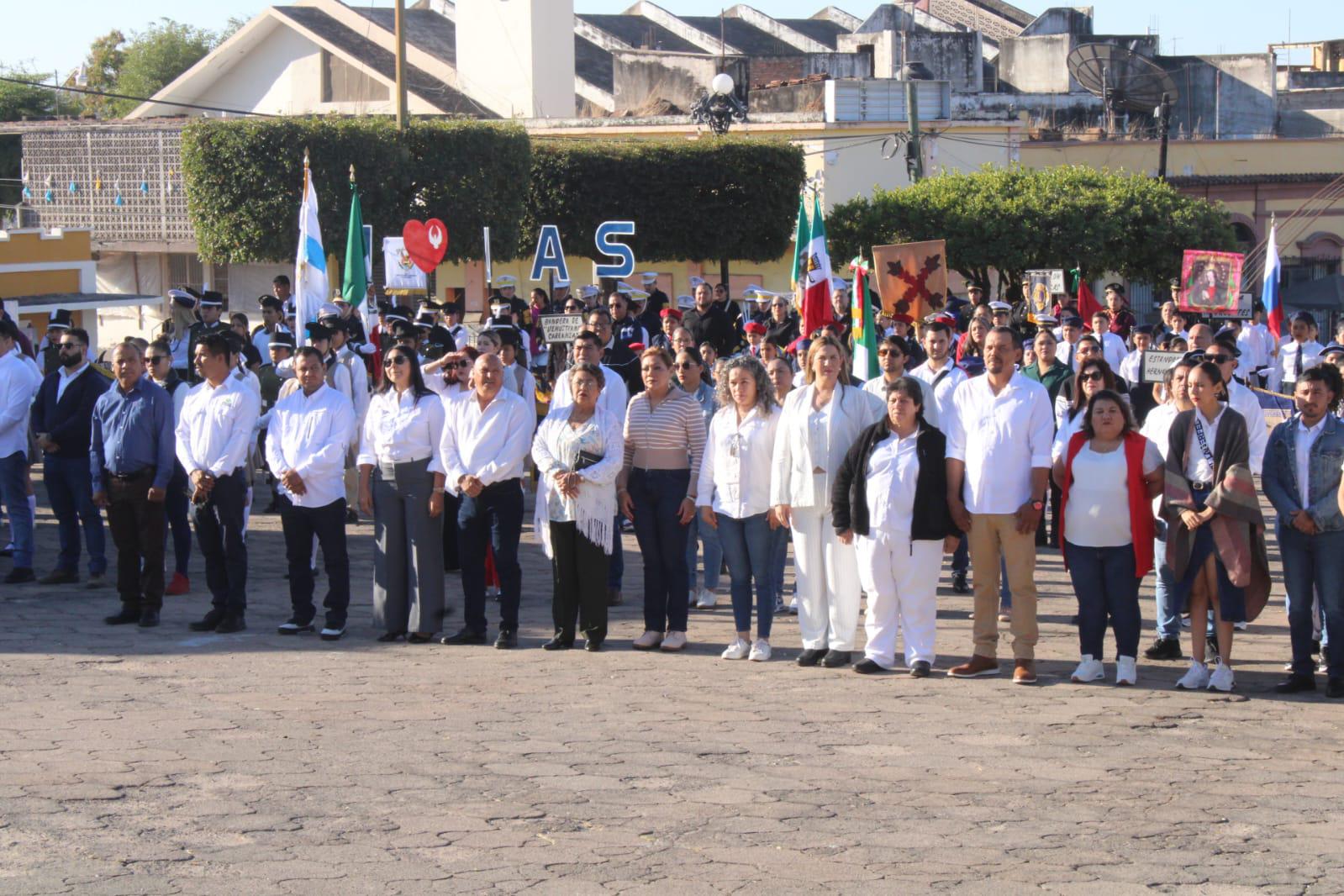 $!Conmemoran en Rosario el Día de la Bandera