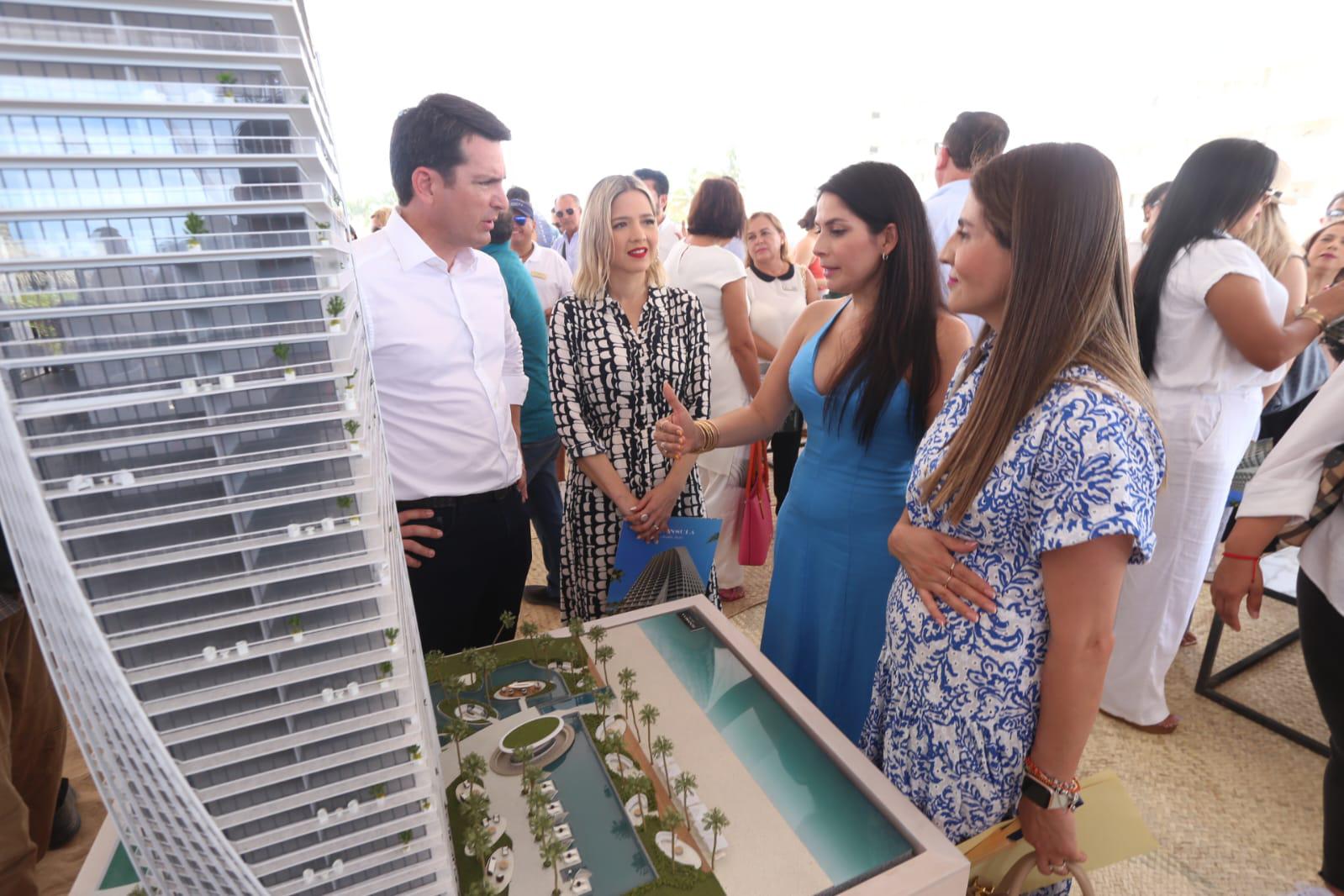 $!Colocan primera piedra de Península Mazatlán Torre 200